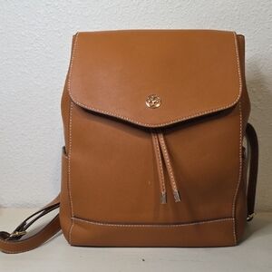 Tan PU Leather Backpack
